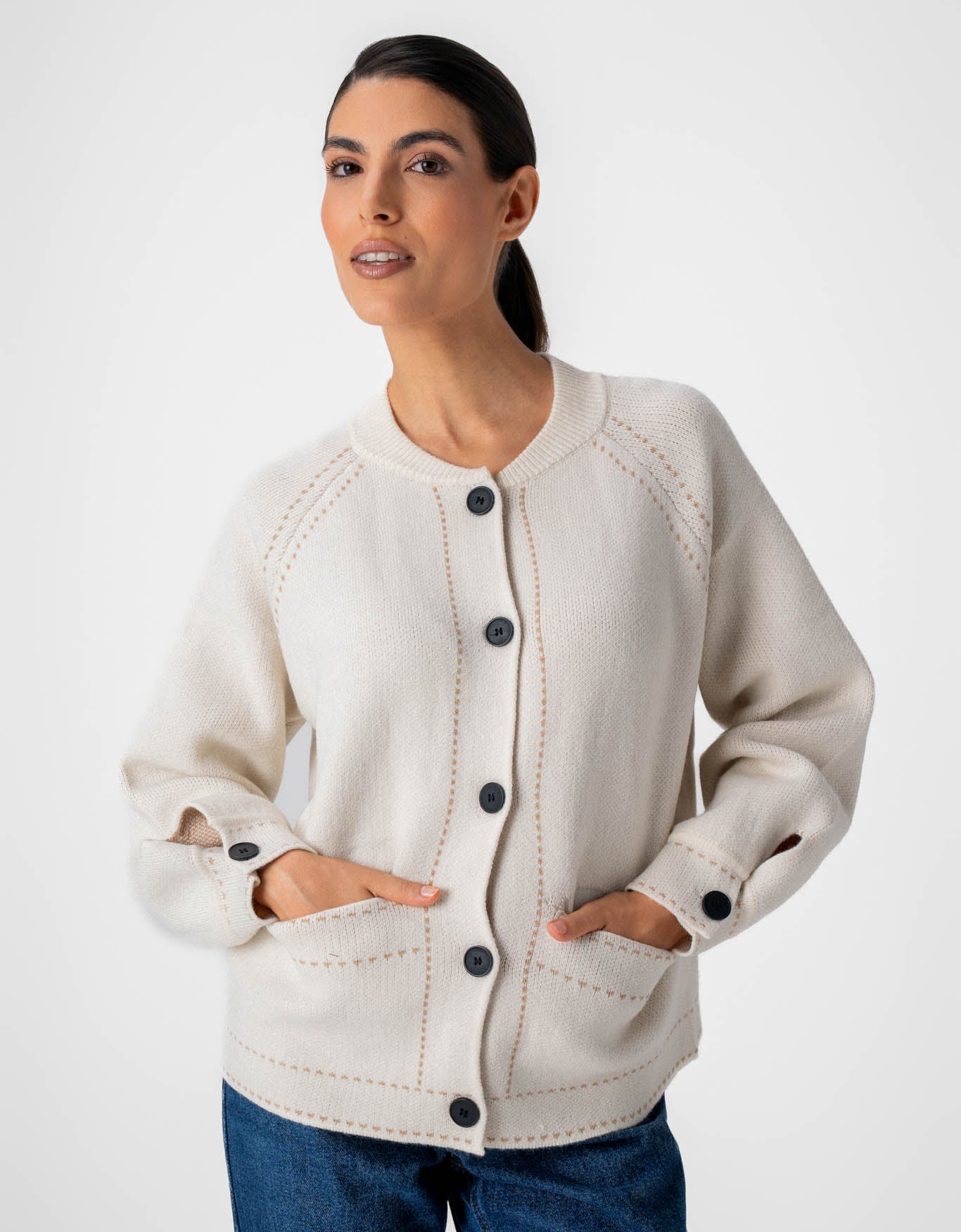 CASACO LEONA MADRE REINA OFF WHITE