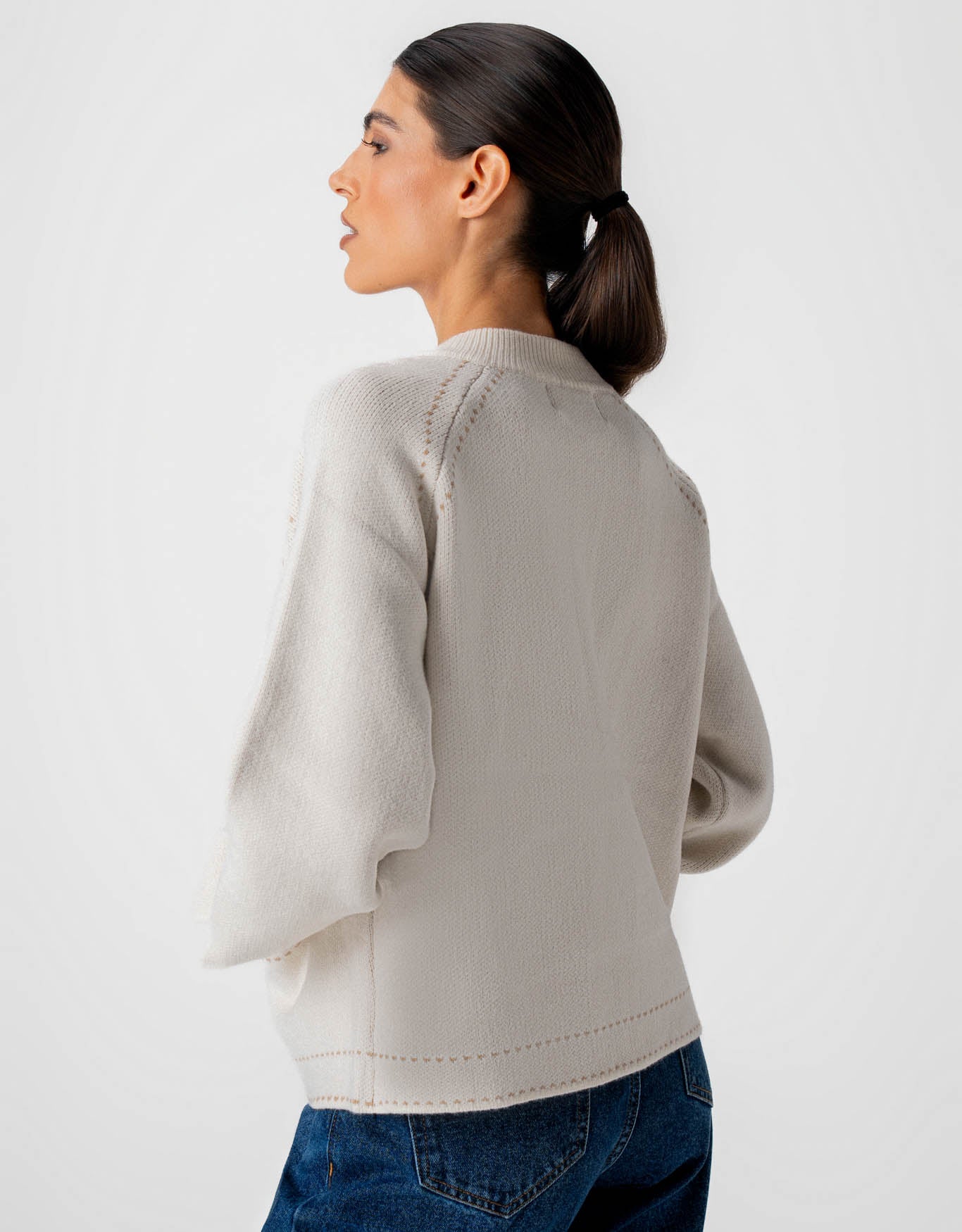 CASACO LEONA MADRE REINA OFF WHITE
