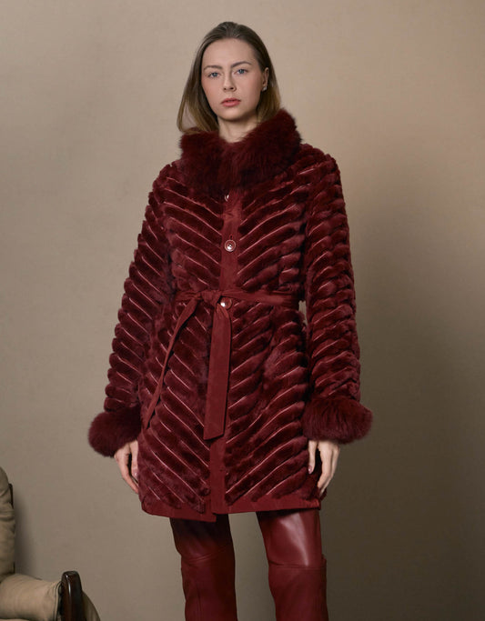 CASACO LOLA REVERSÍVEL MADRE REINA PELE CANELA