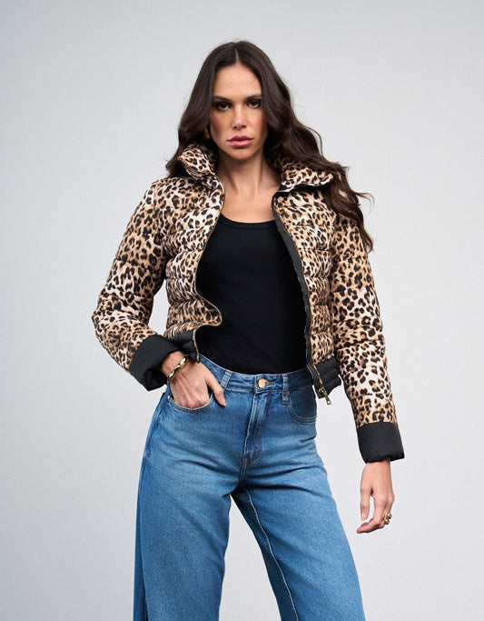 CASACO MADRE REINA  NYLON  ANIMAL PRINT