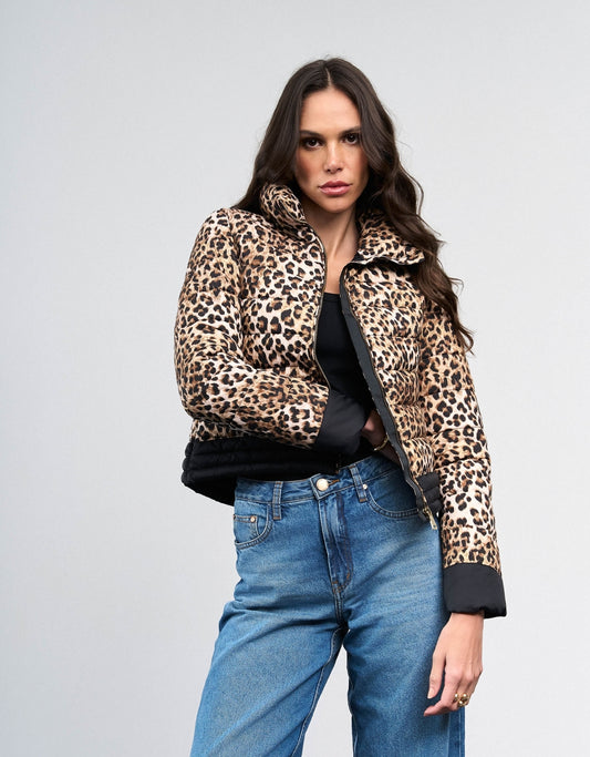CASACO MADRE REINA NYLON ANIMAL PRINT