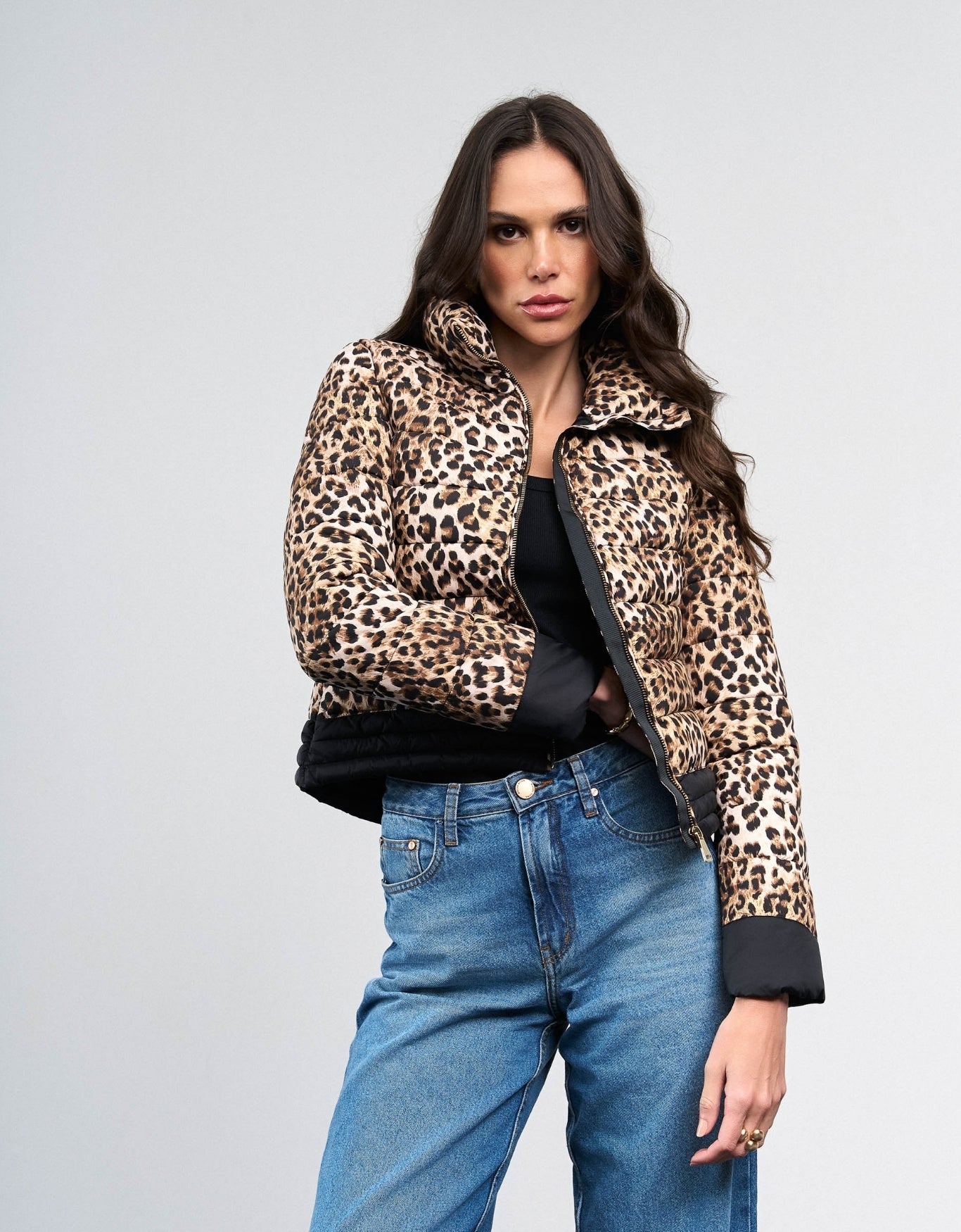 CASACO MADRE REINA  NYLON  ANIMAL PRINT