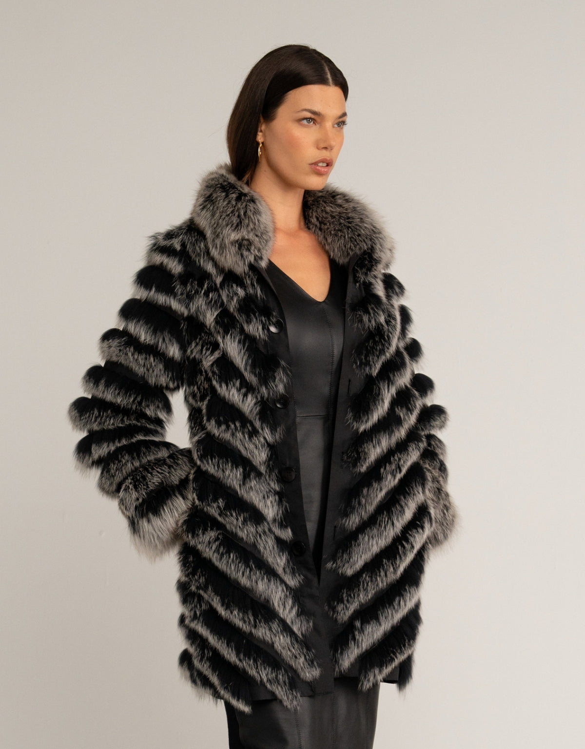 CASACO REVERSÍVEL MADRE REINA SEDA PRETO SNOW