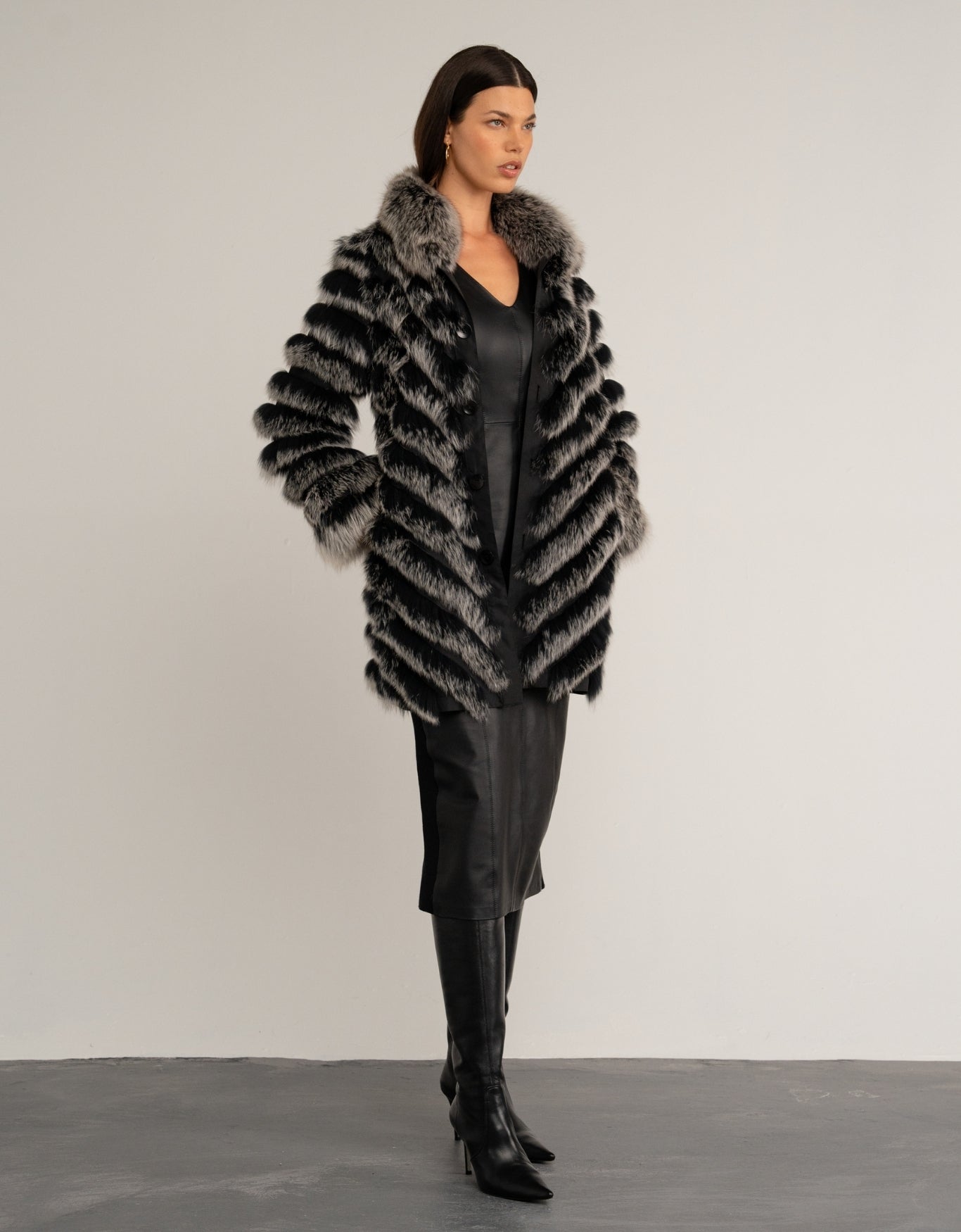 CASACO REVERSÍVEL MADRE REINA SEDA PRETO SNOW