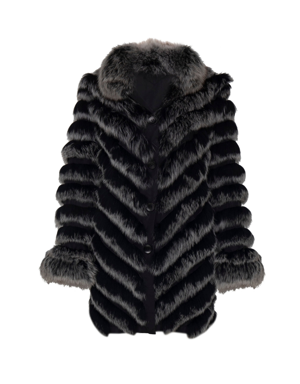 CASACO REVERSÍVEL MADRE REINA SEDA PRETO SNOW