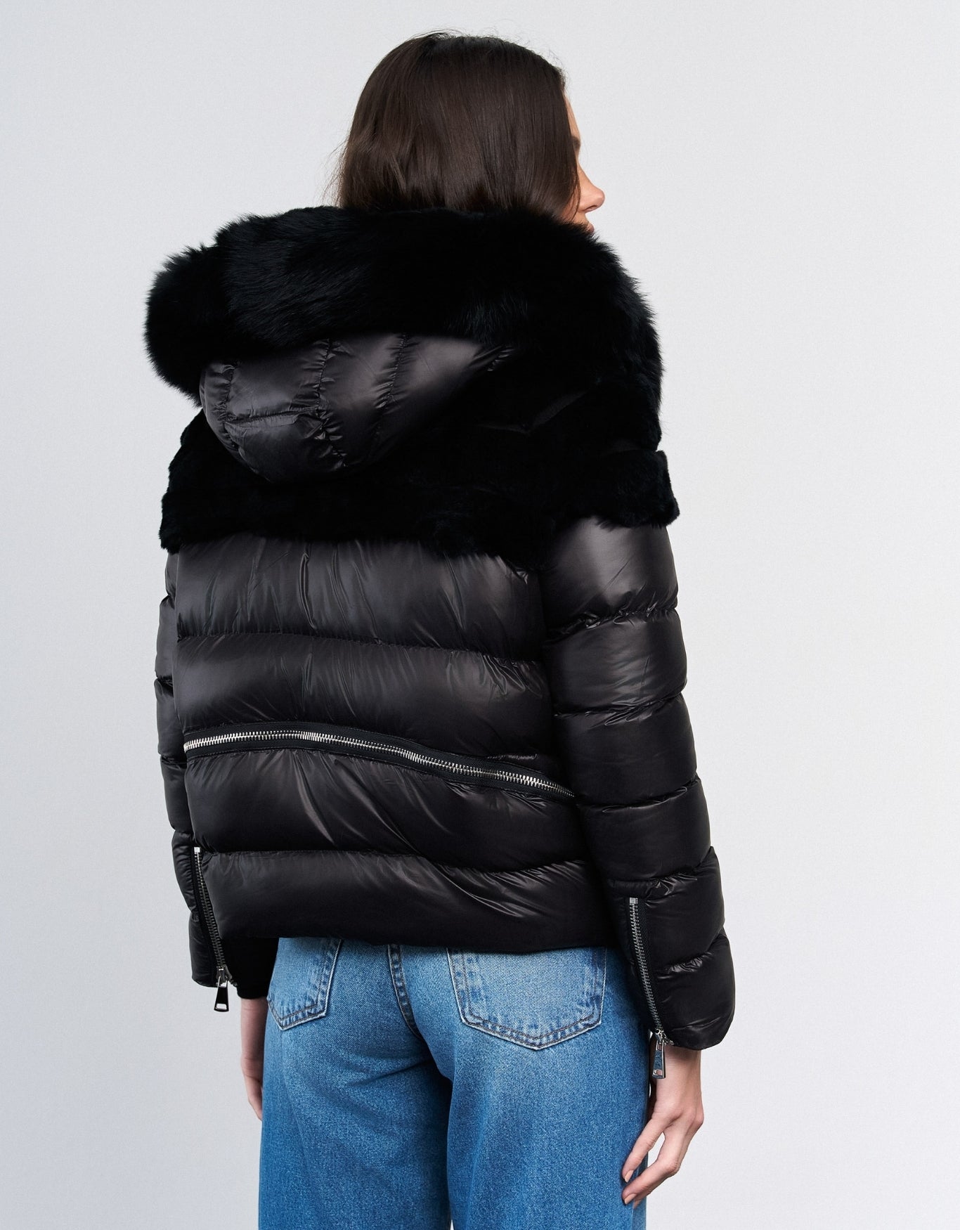 CASACO SARAH MADRE REINA NYLON PRETO