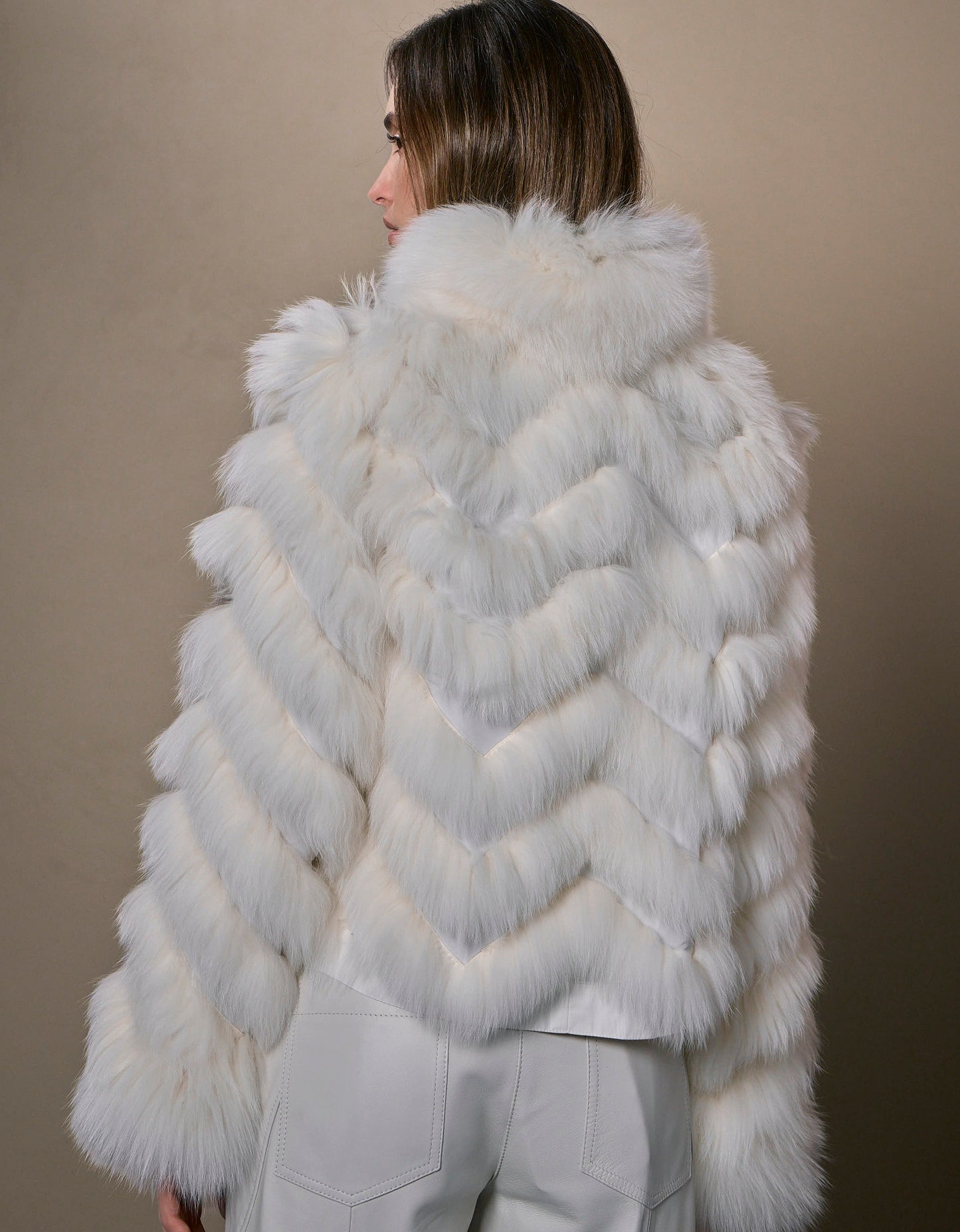 CASACO SILK BOTÕES REVERSÍVEL MADRE REINA PELE OFF WHITE