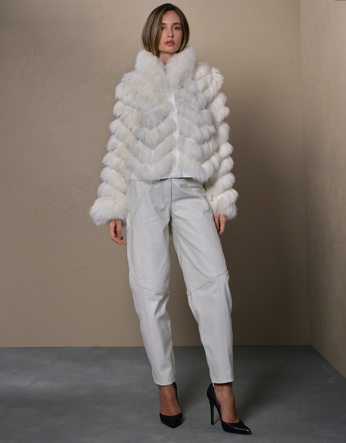 CASACO SILK BOTÕES REVERSÍVEL MADRE REINA PELE OFF WHITE