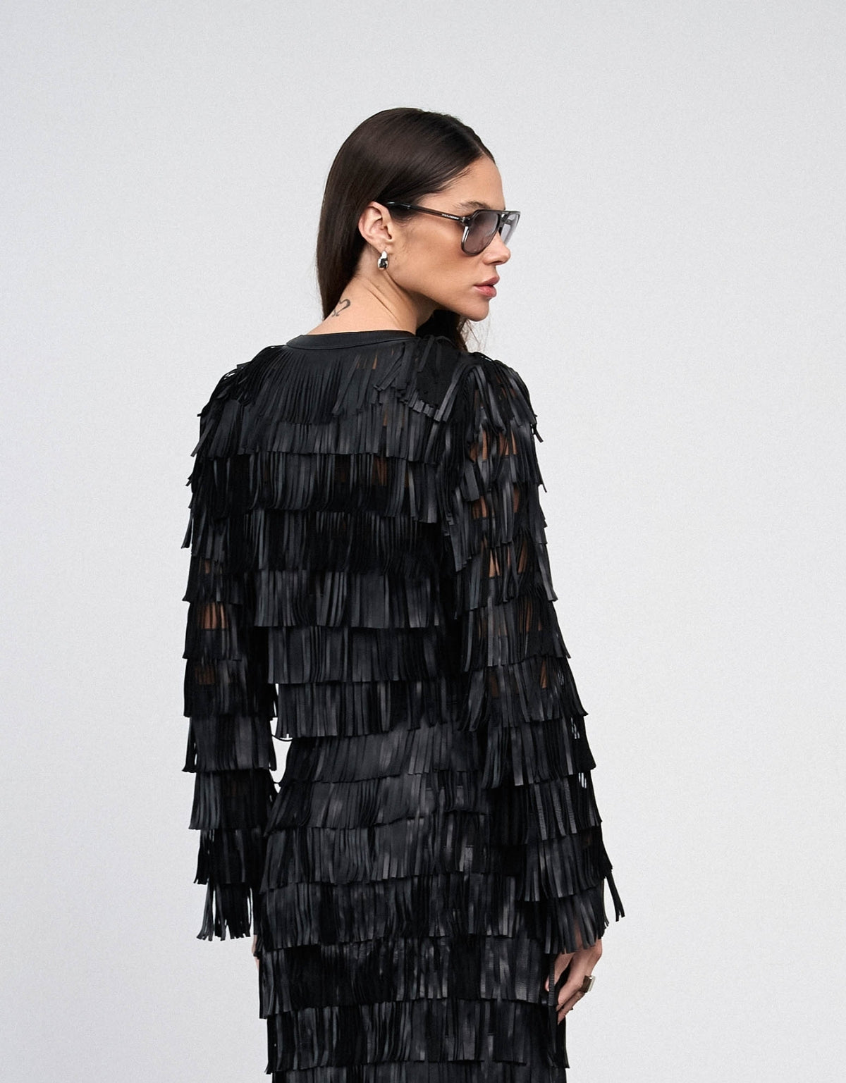 CASAQUETO  ABIGAIL MADRE REINA COURO PRETO