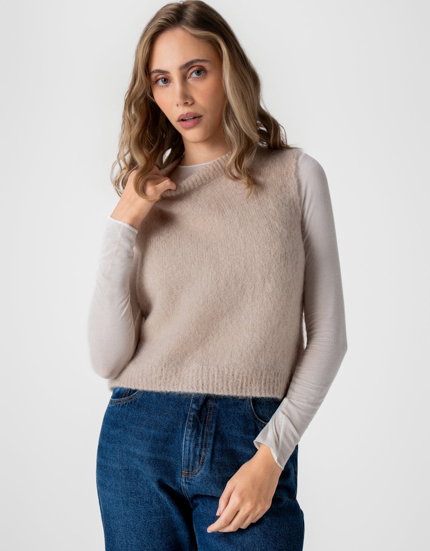 COLETE LAIS MADRE REINA TRICOT BEGE