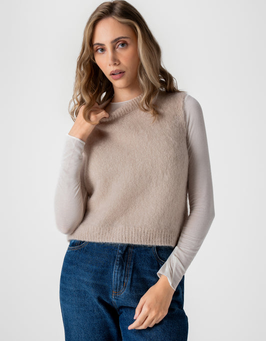 COLETE LAIS MADRE REINA TRICOT BEGE