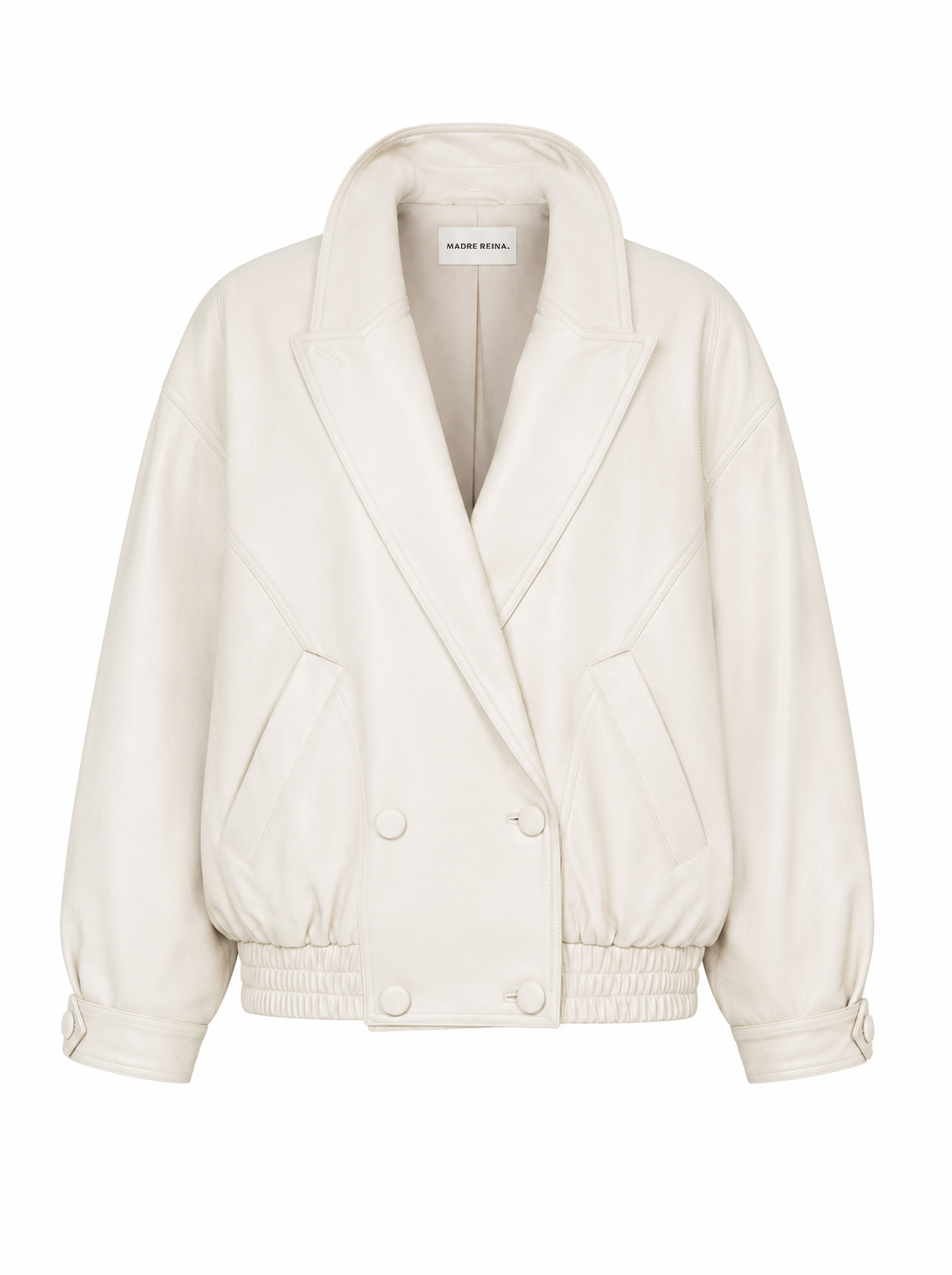 JAQUETA MAX BEL MADRE REINA COURO CREMA