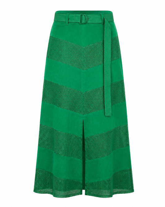 SAIA BRUNA MADRE REINA COURO VERDE ESMERALDA