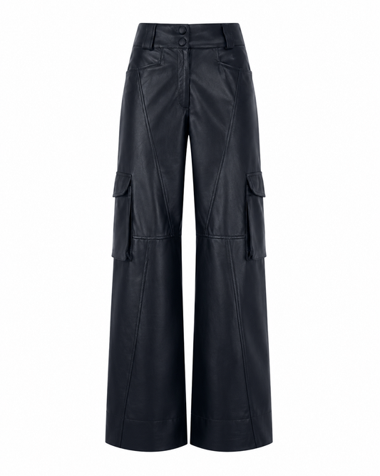 CALÇA HELO MADRE REINA COURO AZUL MARINE