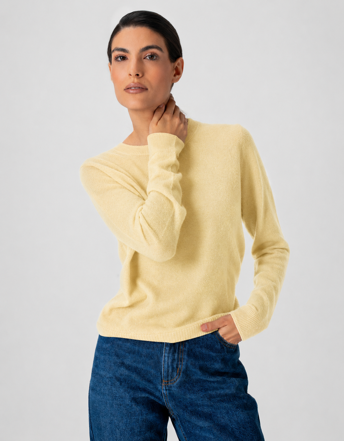 BLUSA MARIAH MADRE REINA CASHMERE AMARELO CALM