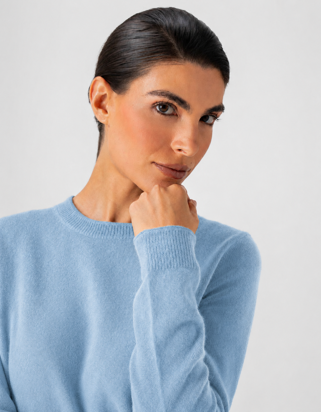 BLUSA MARIAH MADRE REINA CASHMERE AZUL NUVEM