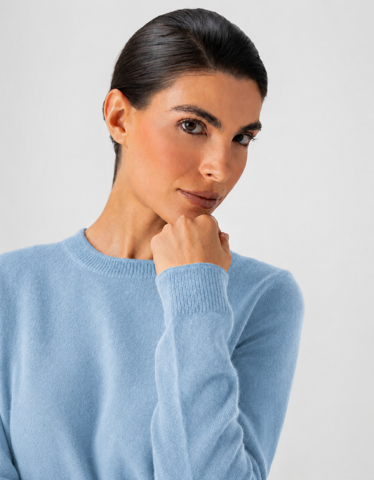 BLUSA MARIAH MADRE REINA CASHMERE AZUL NUVEM