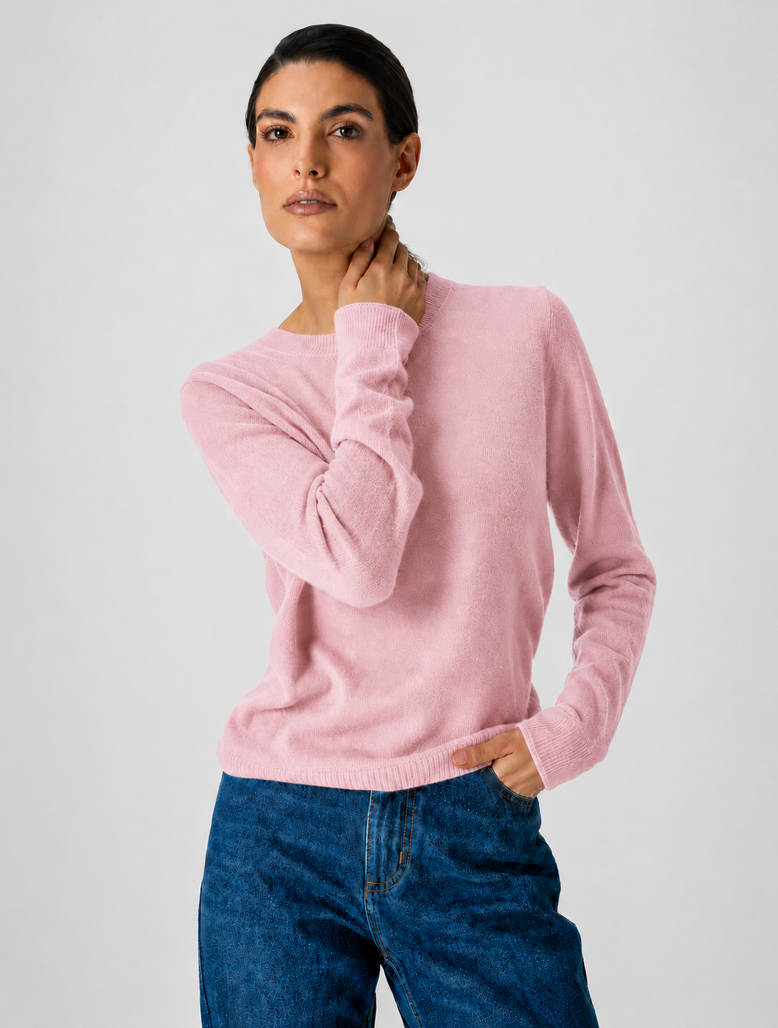 BLUSA MARIAH MADRE REINA CASHMERE ROSA SUAVE