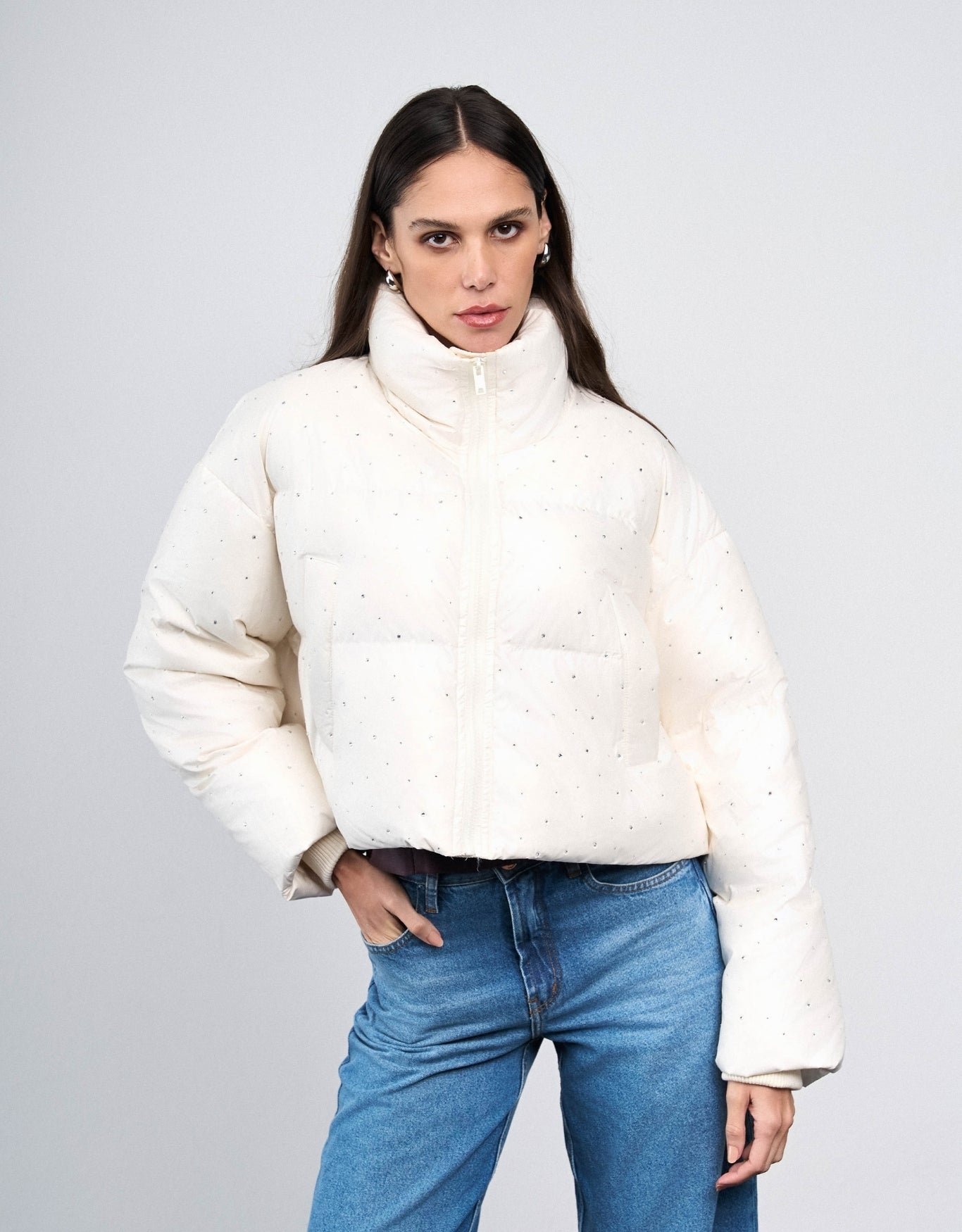 JAQUETA  AGATHA MADRE REINA NYLON OFF WHITE