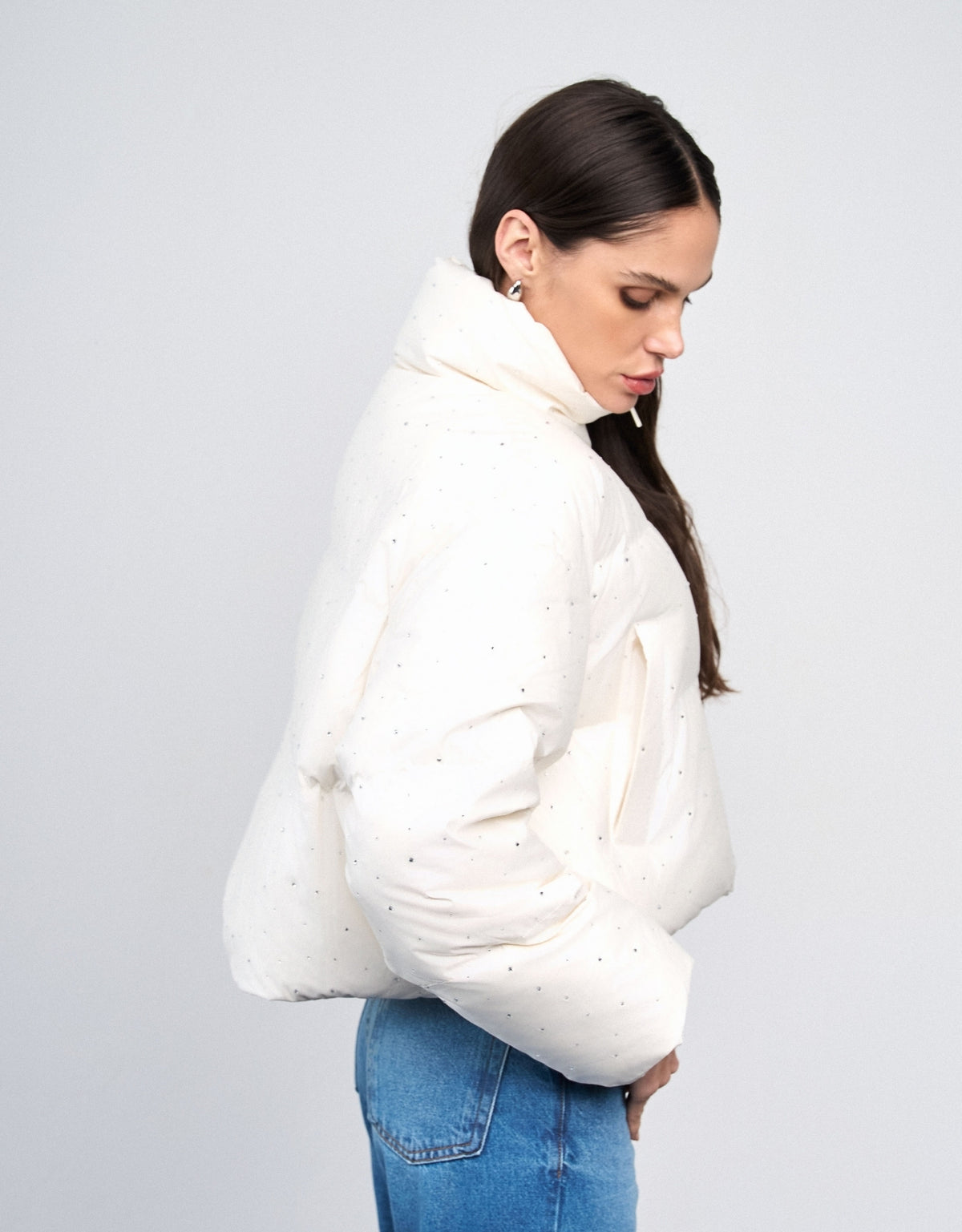 JAQUETA  AGATHA MADRE REINA NYLON OFF WHITE