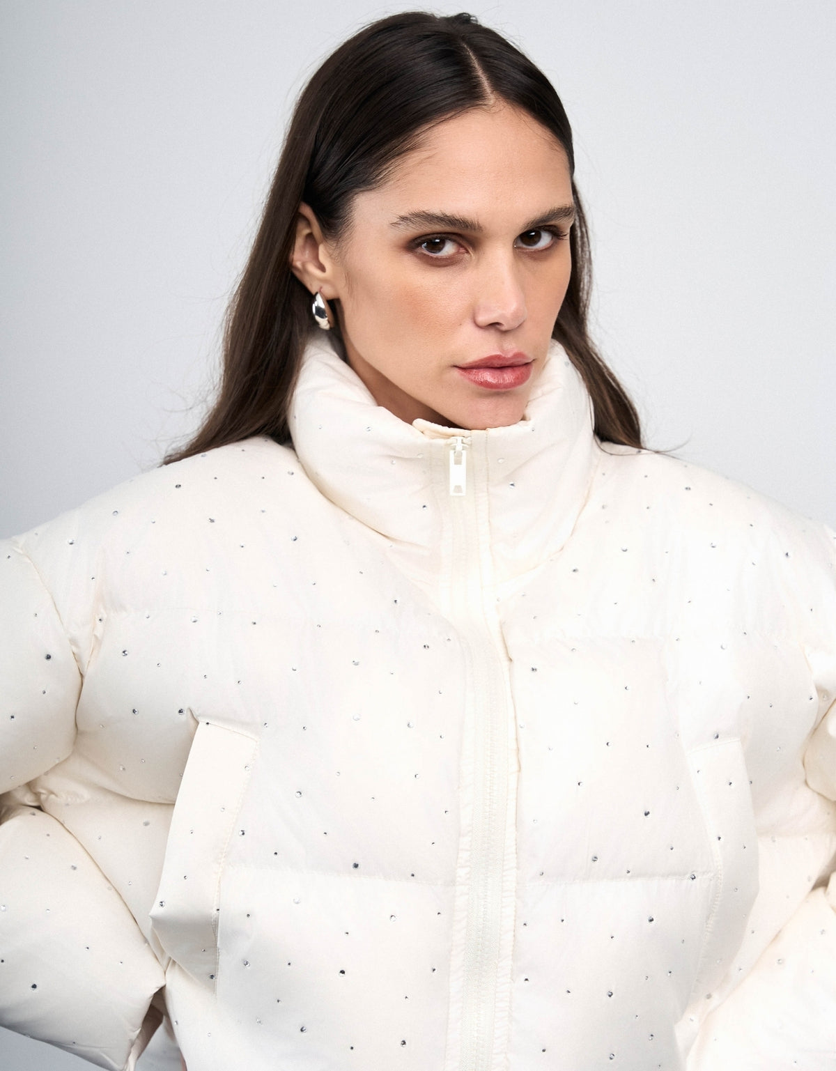 JAQUETA  AGATHA MADRE REINA NYLON OFF WHITE