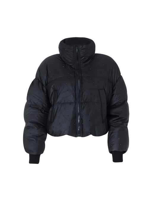 JAQUETA AGATHA MADRE REINA NYLON PRETO