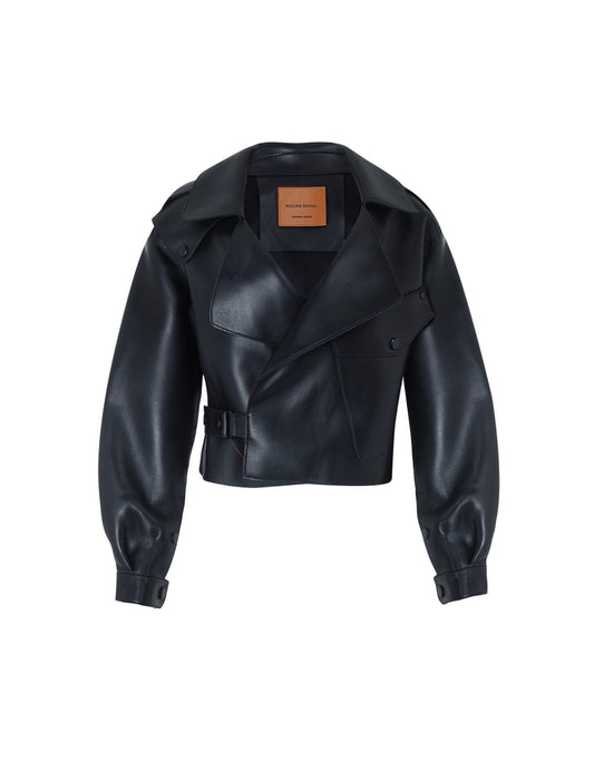 JAQUETA ANITA MADRE REINA COURO PRETO