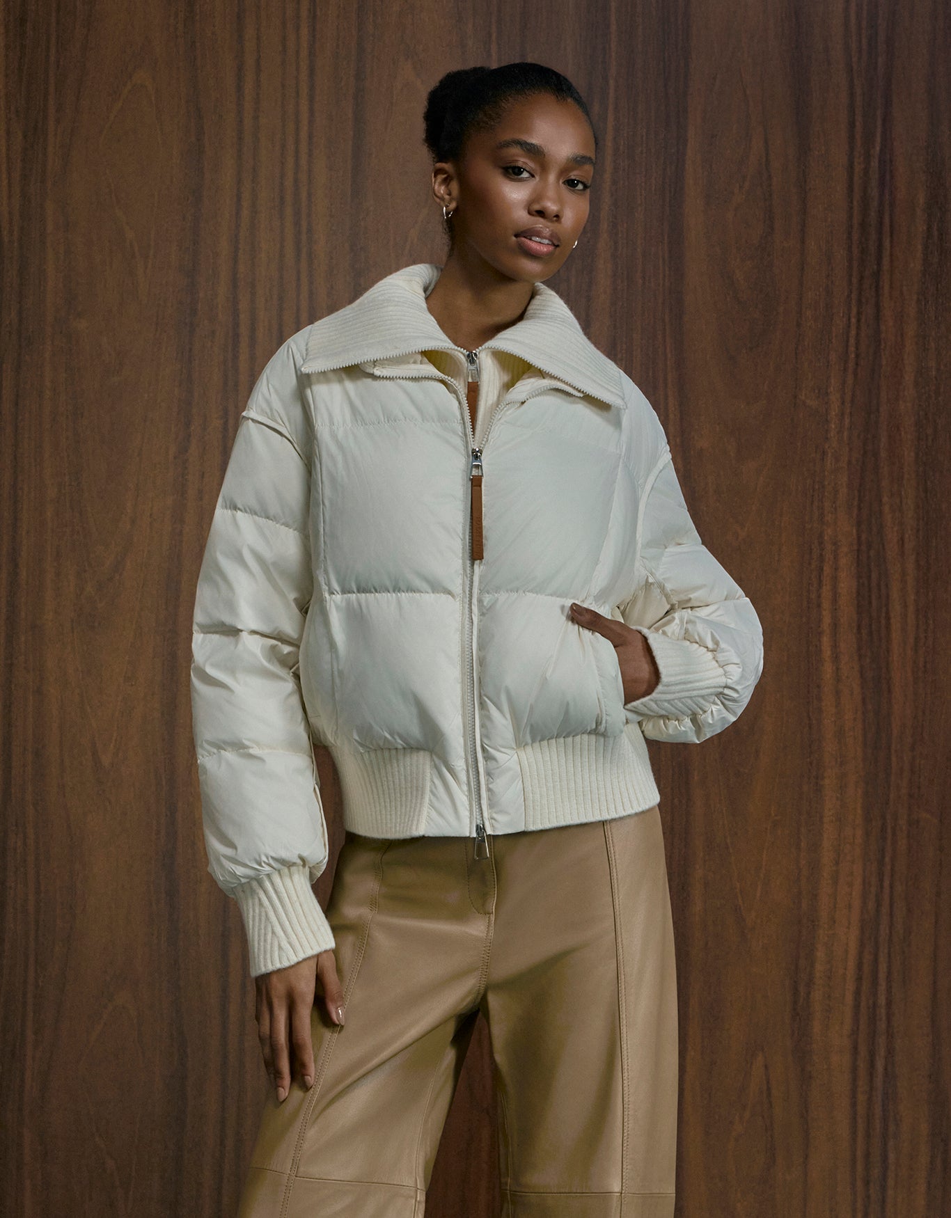 JAQUETA BEA PUFFER MADRE REINA NYLON OFF WHITE