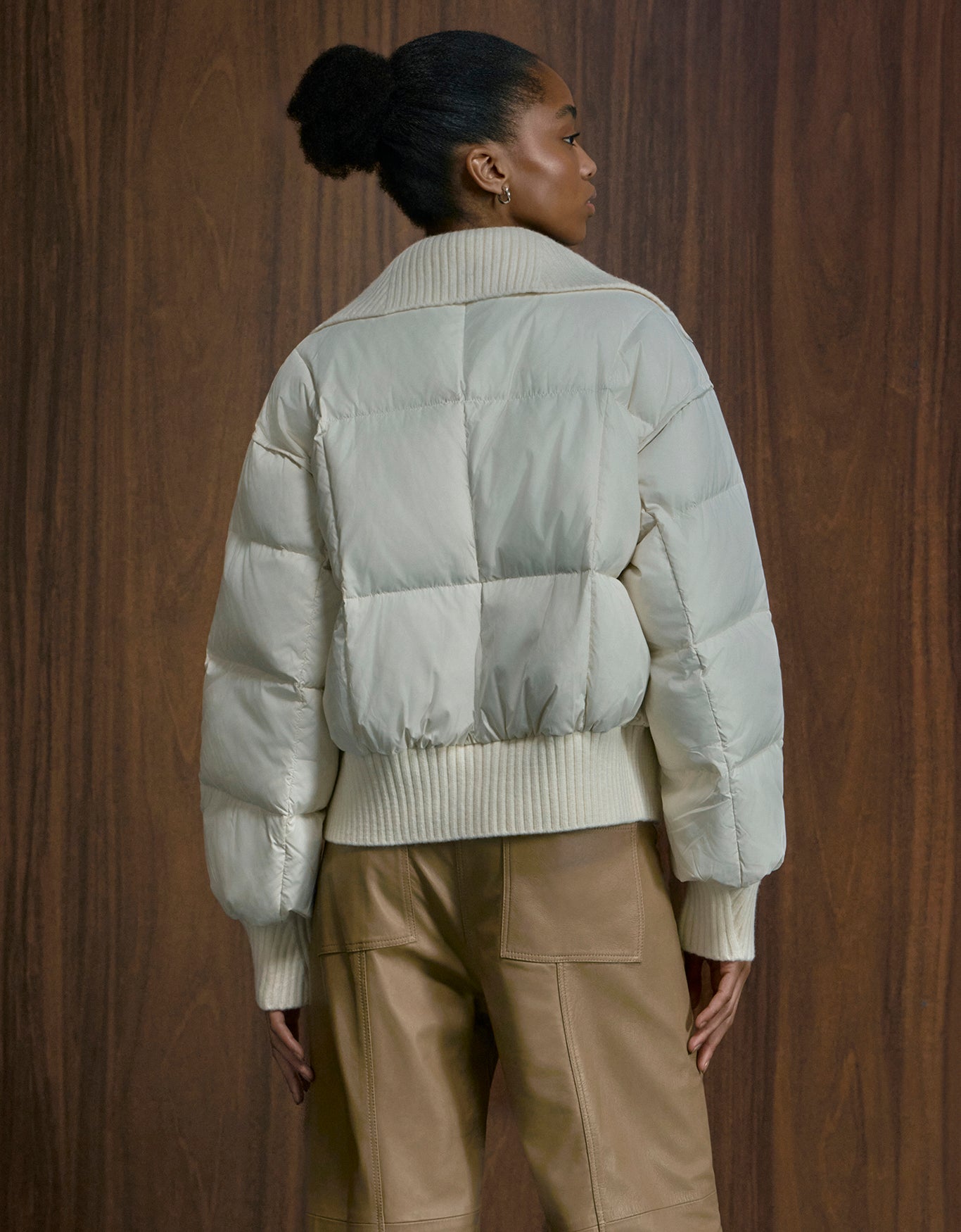 JAQUETA BEA PUFFER MADRE REINA NYLON OFF WHITE