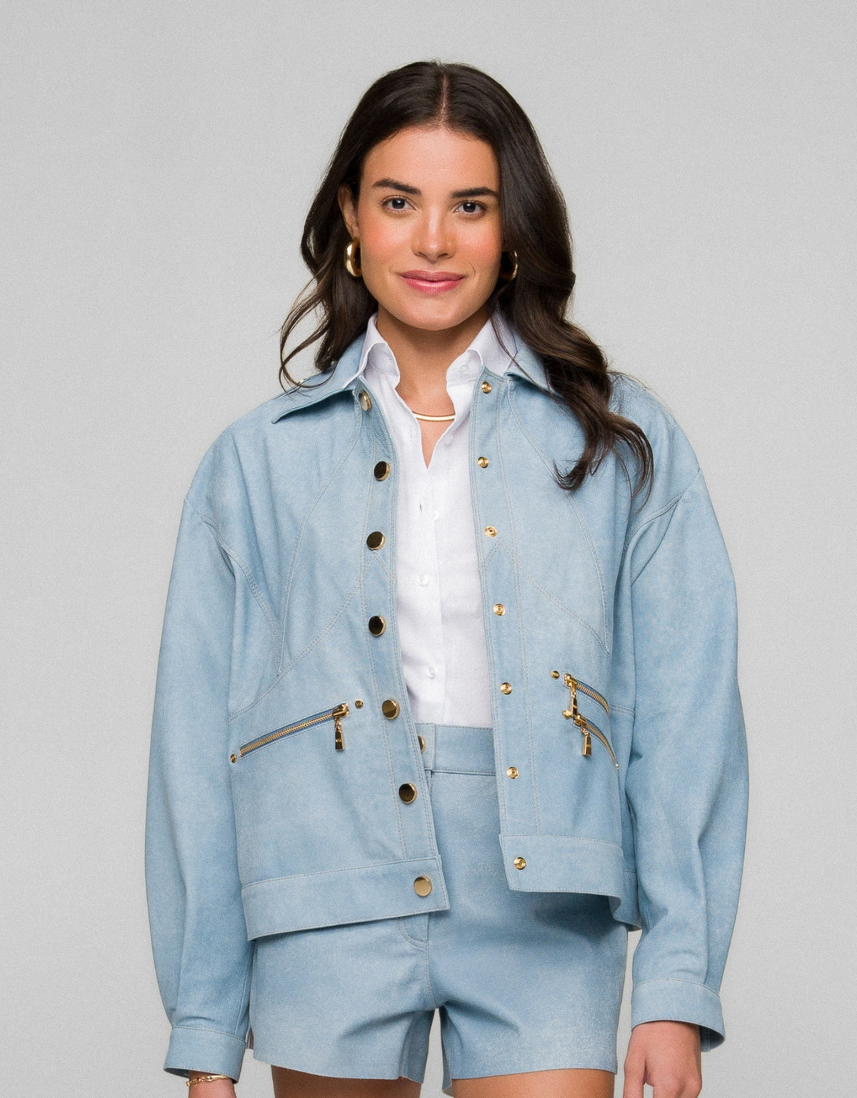 JAQUETA GIULIA MADRE REINA BLUE DENIM