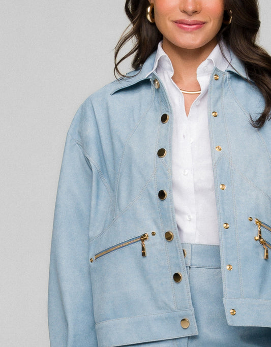 JAQUETA GIULIA MADRE REINA BLUE DENIM