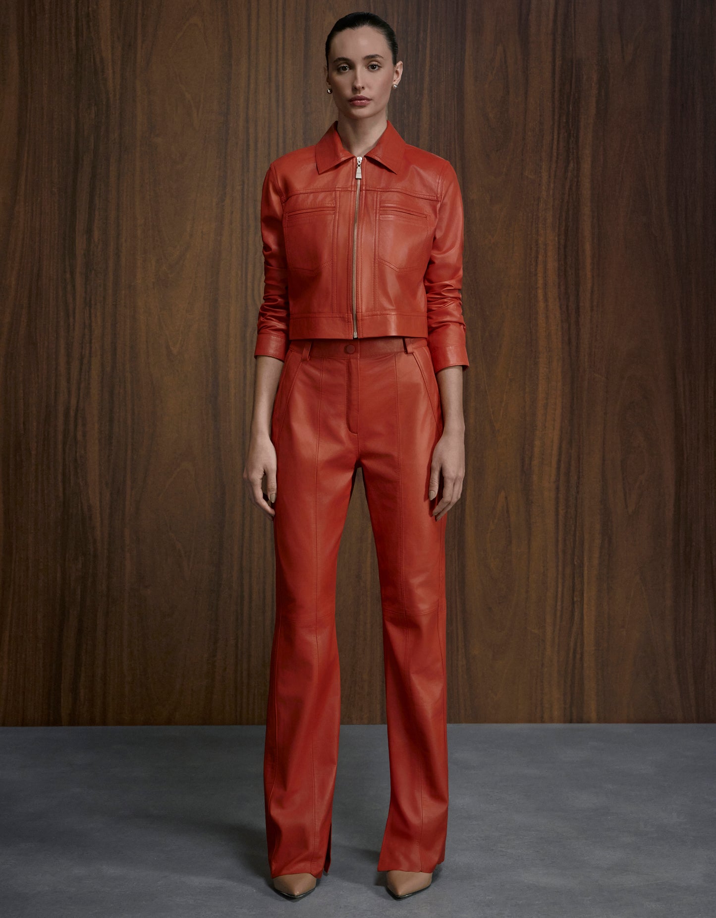 JAQUETA MEL MADRE REINA COURO AMBAR THUNDRA