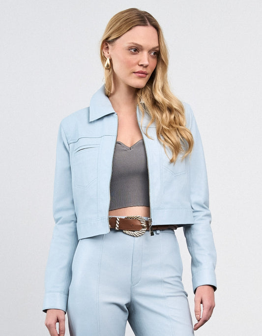 JAQUETA MEL MADRE REINA COURO BLUE DAY