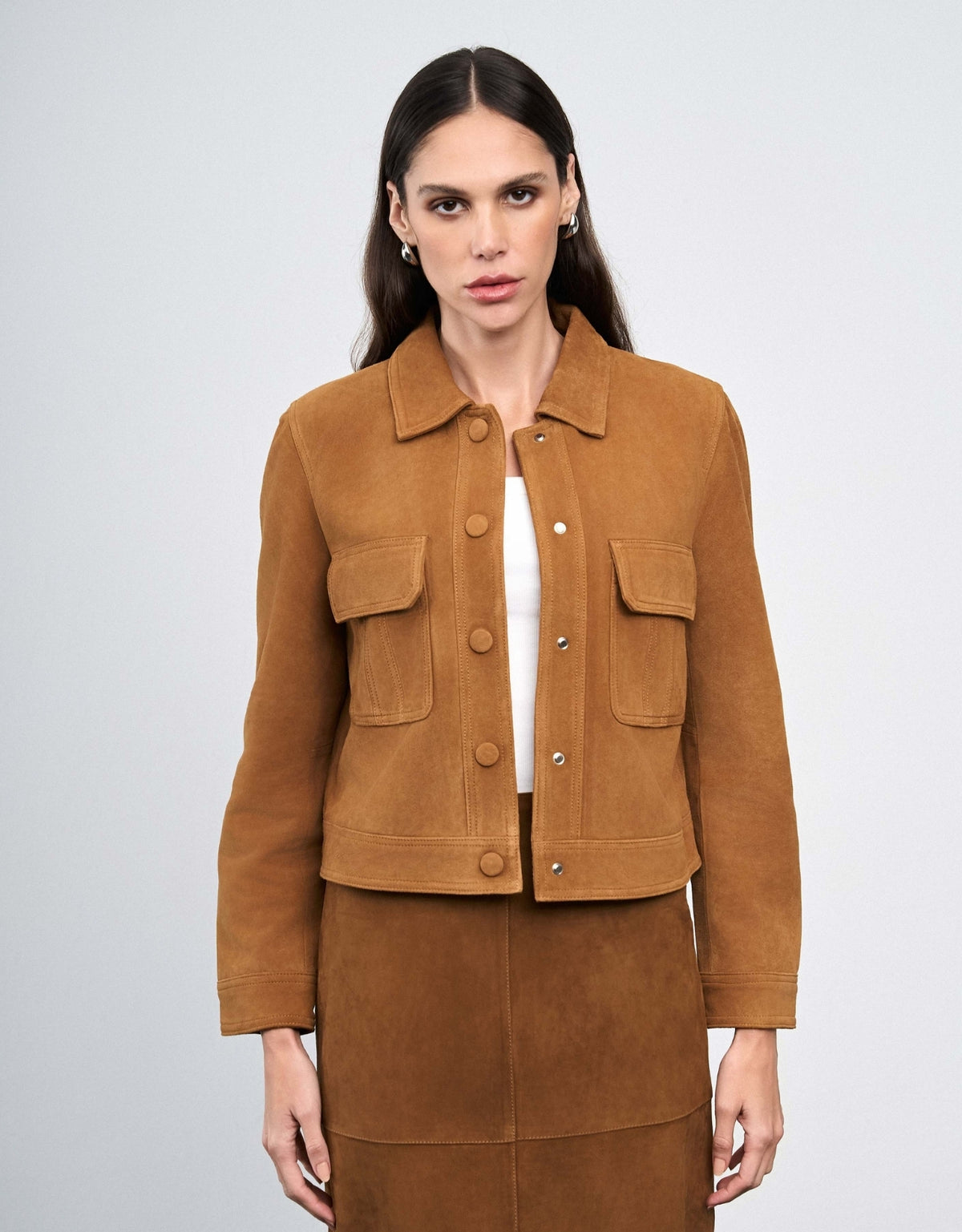 JAQUETA VALEN MADRE REINA COURO CAMEL