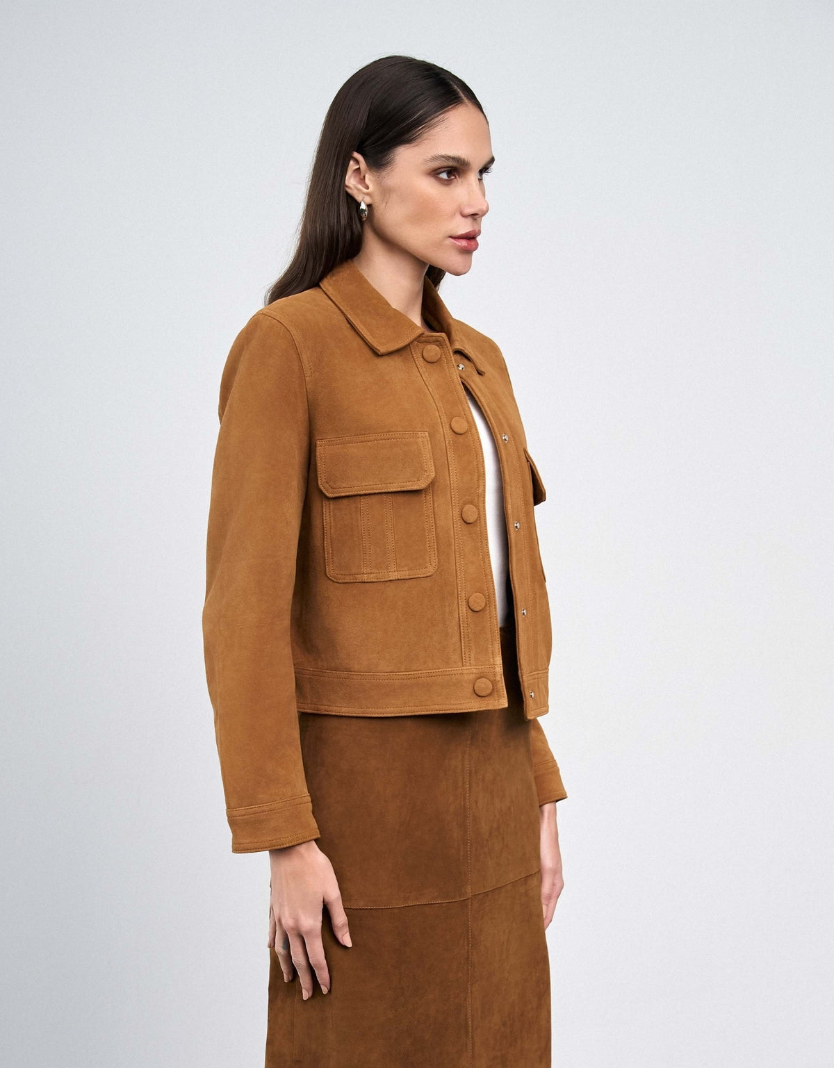 JAQUETA VALEN MADRE REINA COURO CAMEL