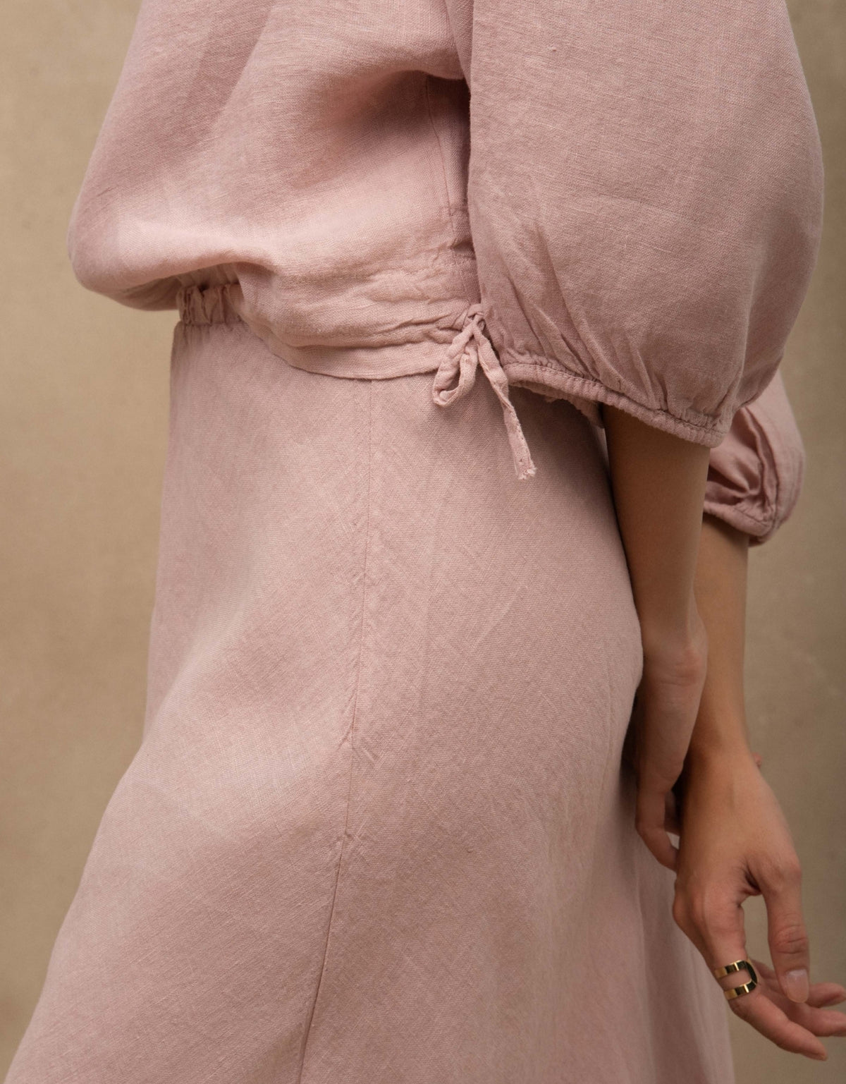 JAQUETA ZÍPER MADRE REINA LINHO ROSA PÓ