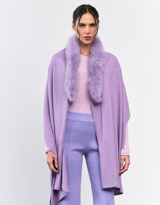 MANTELA  GOLA MADRE REINA TRICOT DARK PURPLE