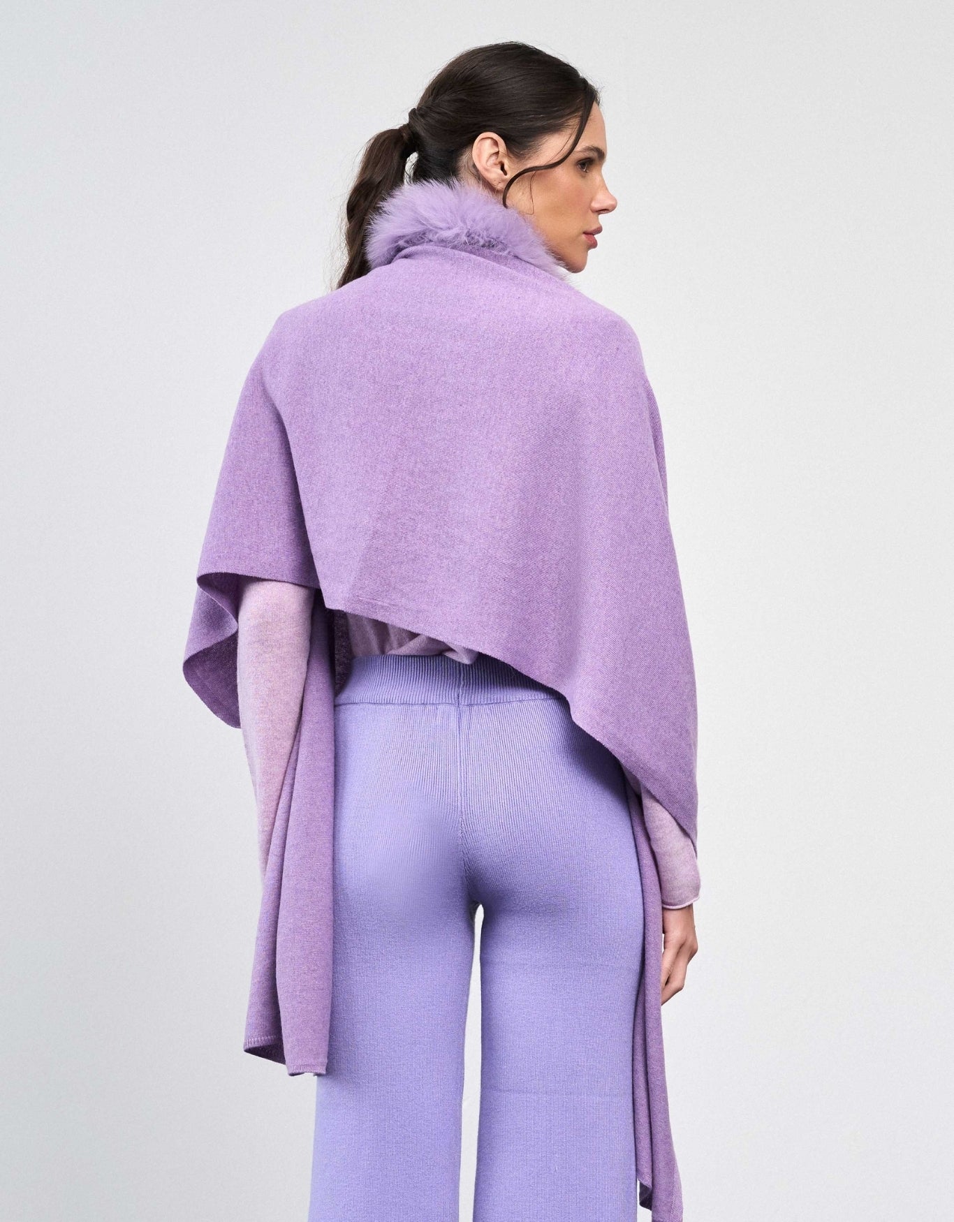 MANTELA  GOLA MADRE REINA TRICOT DARK PURPLE