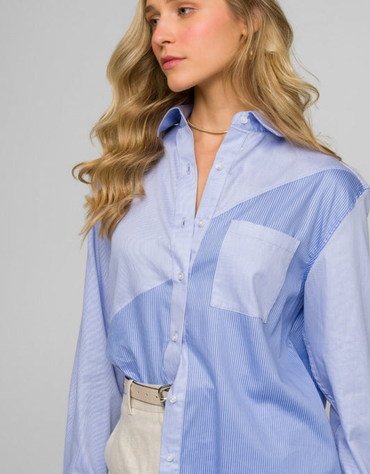 MAX CAMISA SUMMER MADRE REINA TRICOLINE AZUL LAVANDA