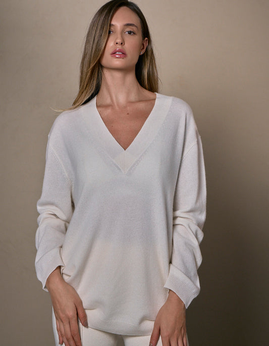 MAX SUÉTER MADRE REINA CASHMERE OFF WHITE