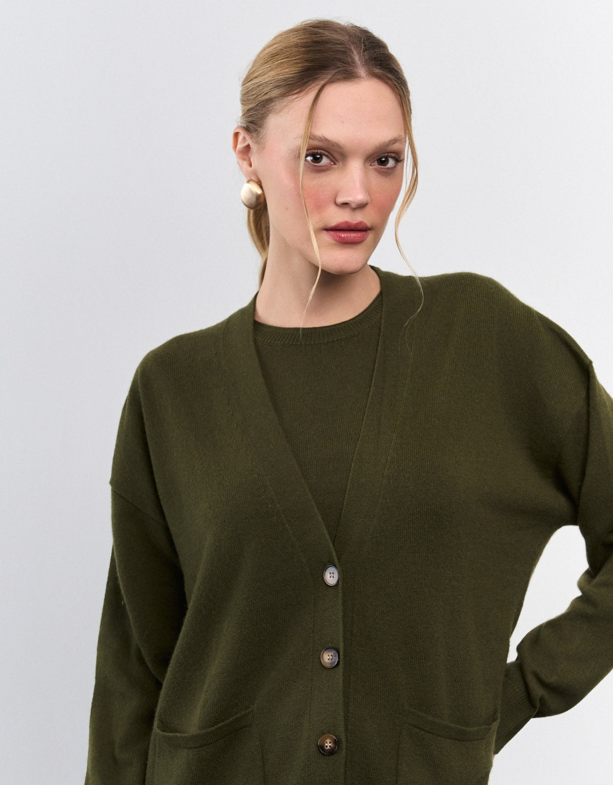 MAXI CARDIGAN MADRE REINA CASHMERE GREIGE