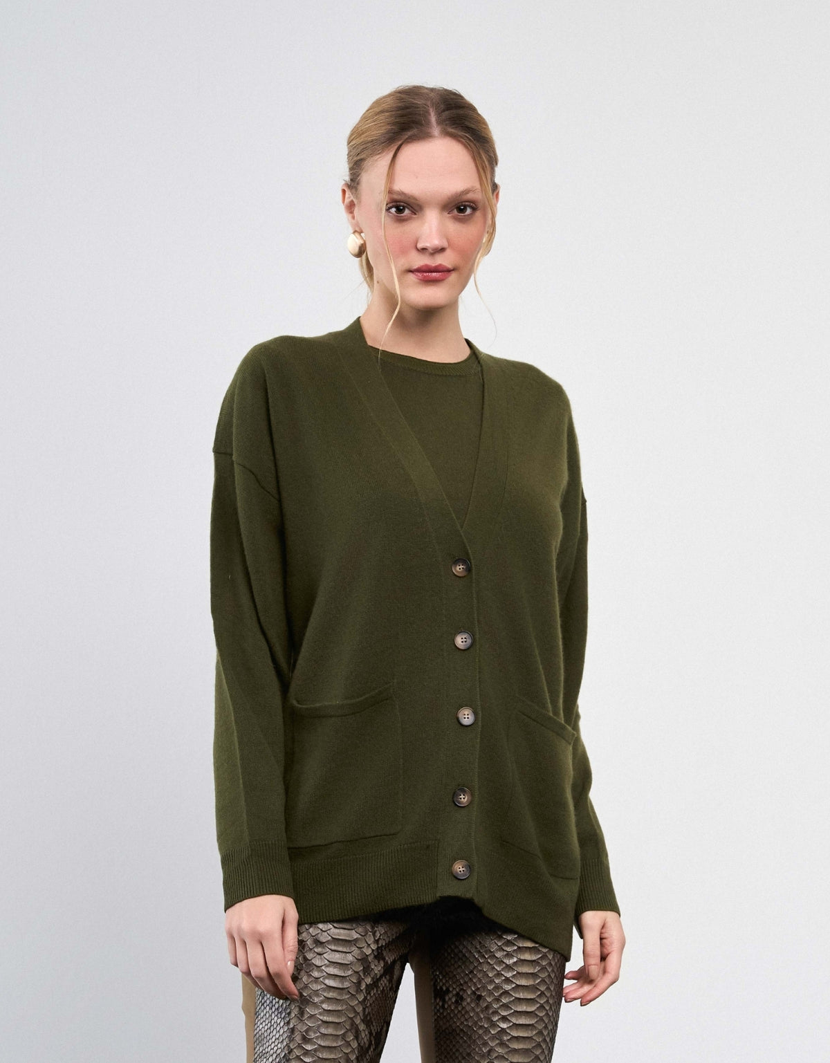 MAXI CARDIGAN MADRE REINA CASHMERE GREIGE