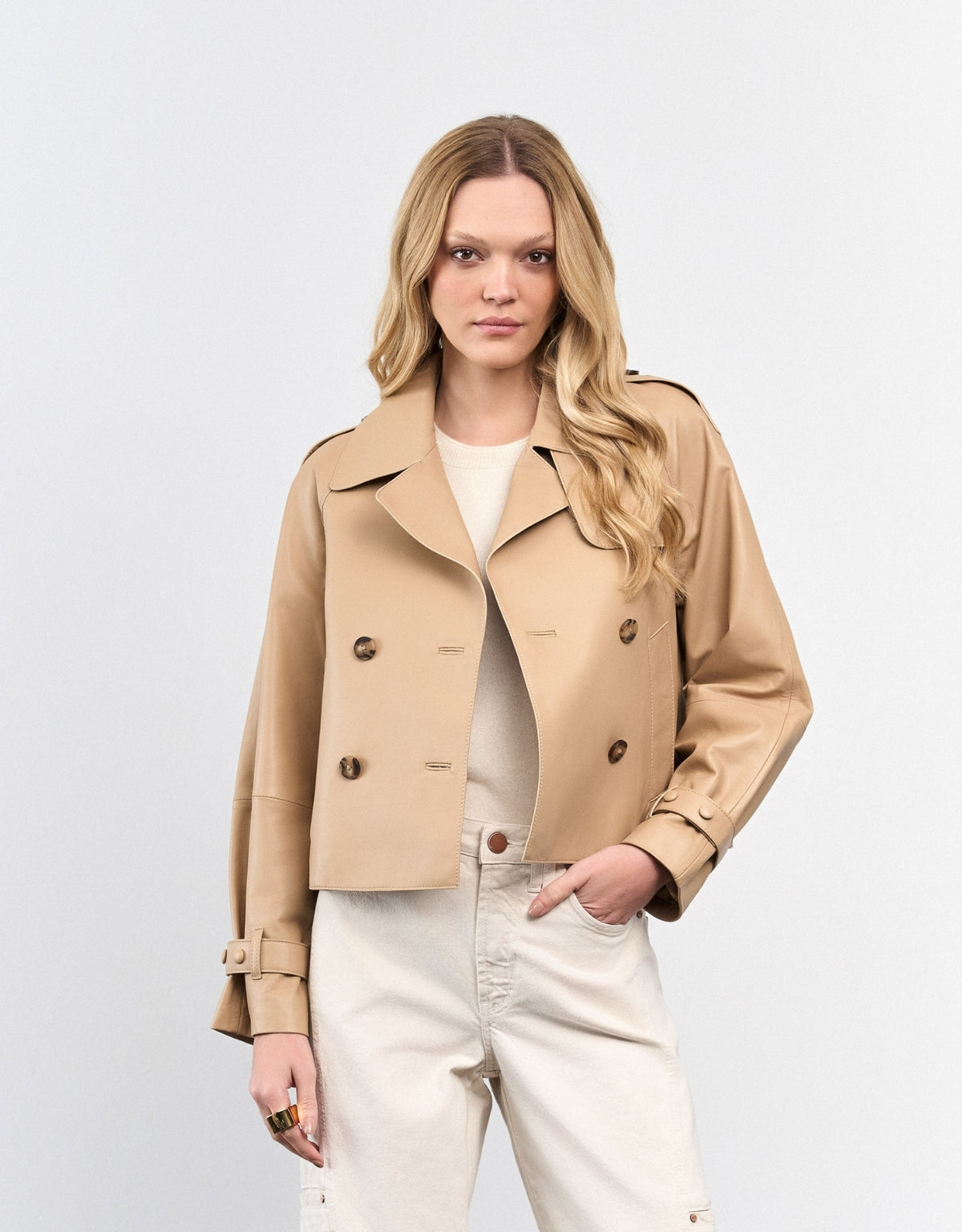 MINI TRENCH HELO MADRE REINA COURO DESERT