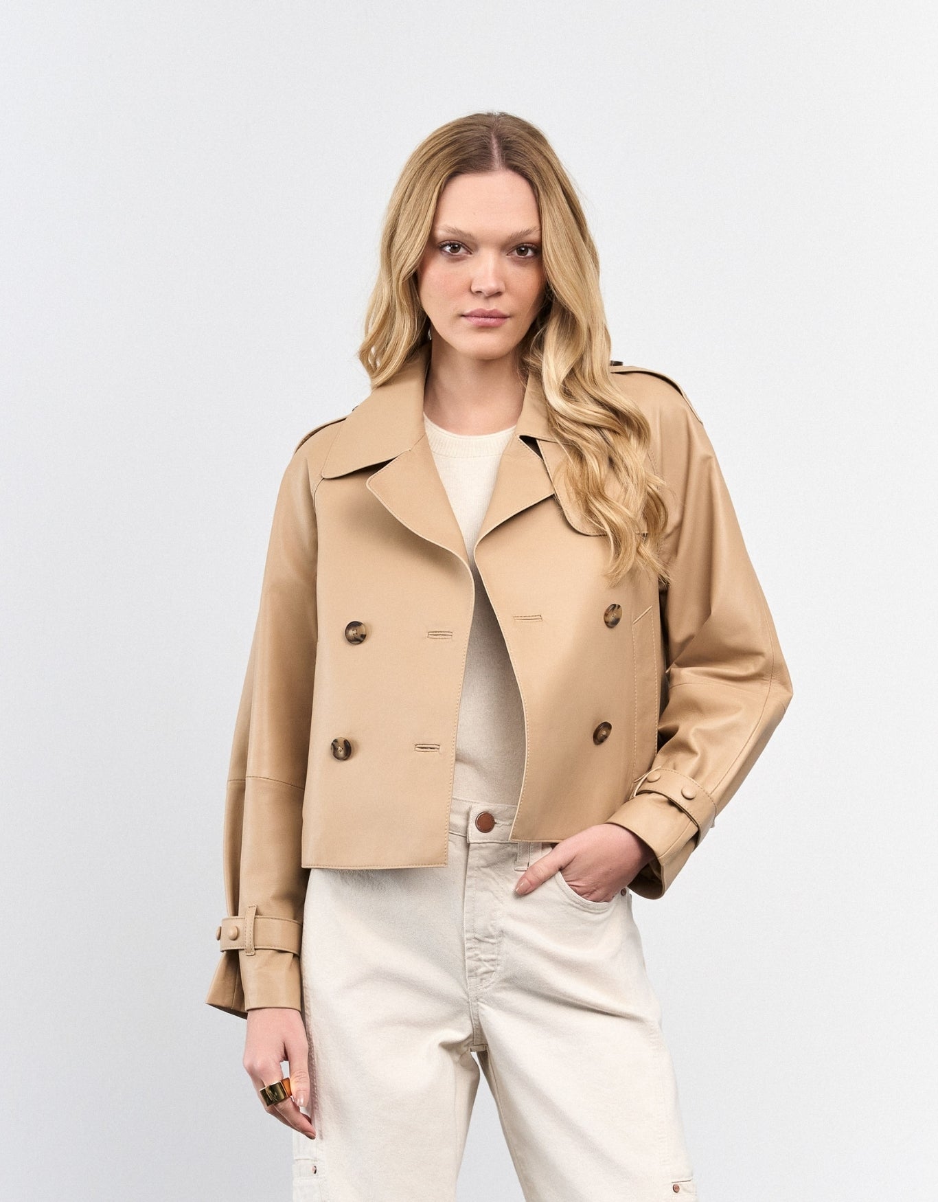 MINI TRENCH HELO MADRE REINA COURO DESERT