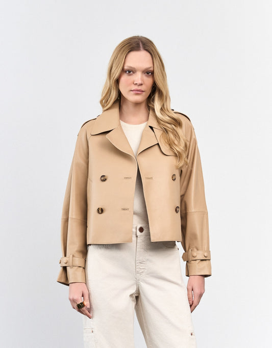 MINI TRENCH HELO MADRE REINA COURO DESERT