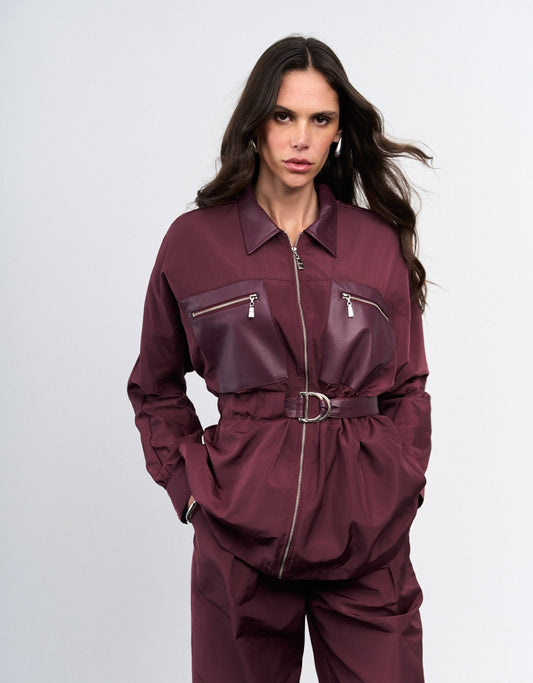 PARKA TEREZA MADRE REINA ALFAIATARIA DARK PURPLE