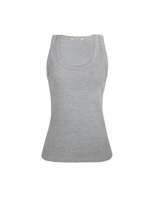 REGATA BASIC EM MALHA CINZA MESCLA