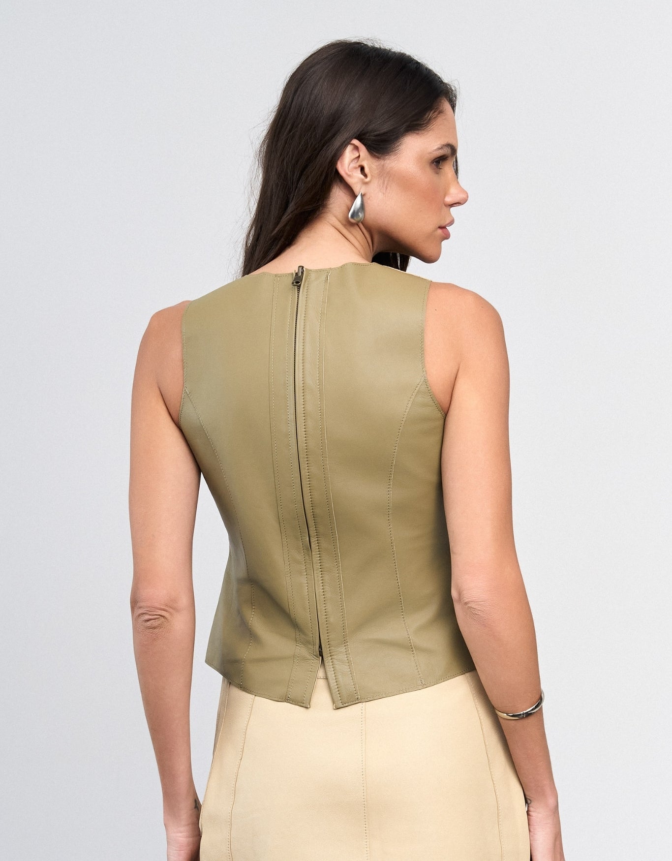 REGATA DUPLA FACE MADRE REINA COURO DESERT/GREIGE