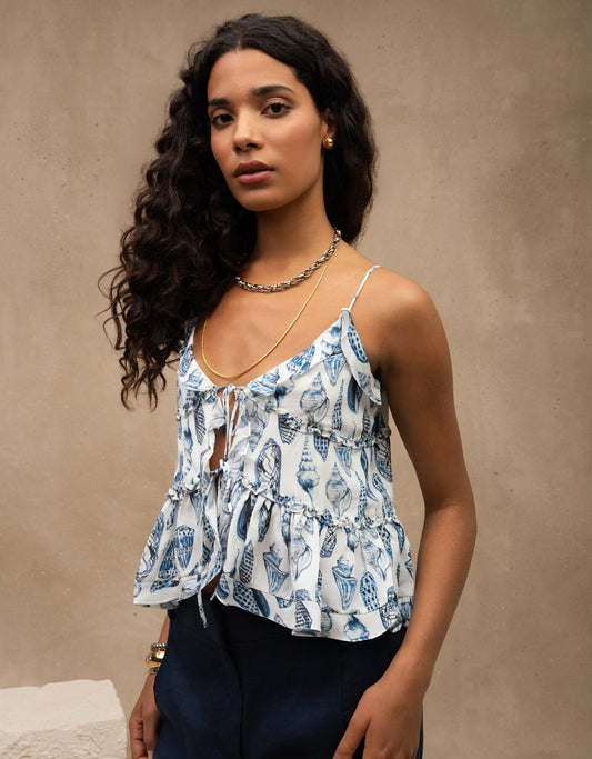 REGATA CONCHAS ESTAMPADA MADRE REINA SEDA