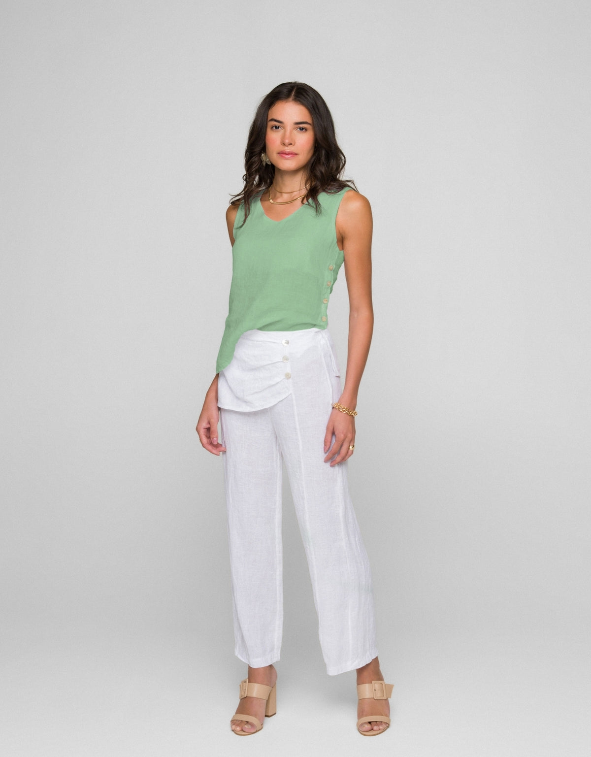 REGATA MILLA MADRE REINA LINHO VERDE MENTA